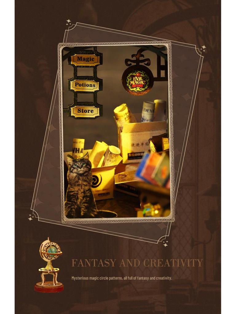 Jiate DIY Holo Magic City ES012: Hand-Assembled Villa Castle Model Toy Ornament Gift