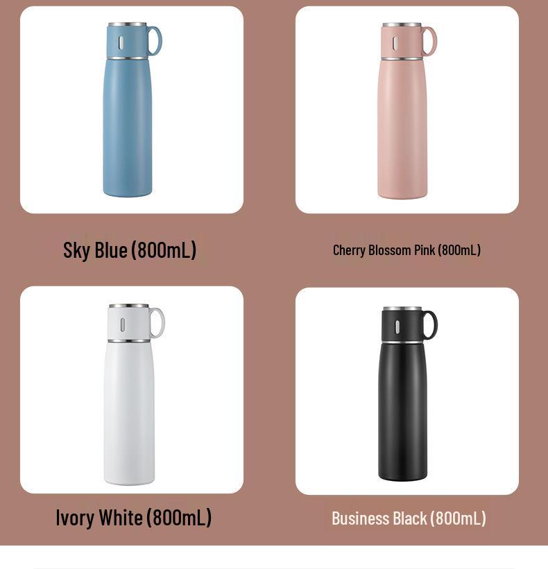 Portable 316 Stainless Steel Insulated Water Cup with Tea Infuser - Large Capacity & High-Design Thermos Flask