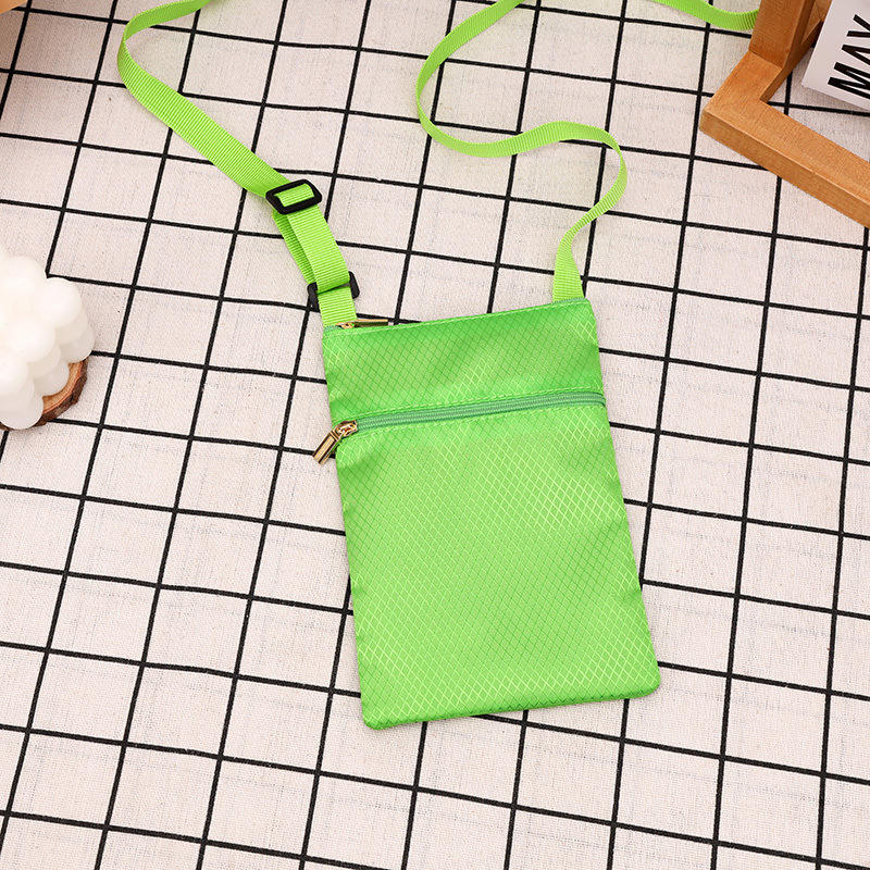 Fashion Simple Small Satchel Oxford cloth Korean Vertical Mobile Phone Bag Mini Shoulder Bag Messenger Bag for Women Men Handbag