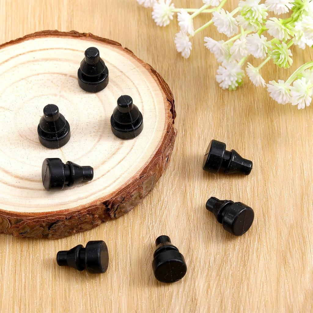 8Pcs Rubber Feet for Slow Cookers, Replaceable Slow Cooker Legs Pot Ert Accessories Prevent Scratches Marks and Damages Rubber Push-in Bumper, Black
