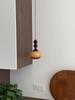 Mid-Century Wabi-Sabi Walnut Glass Pendant Light for Entryway, Hallway, Bar, Study, or Bedroom.