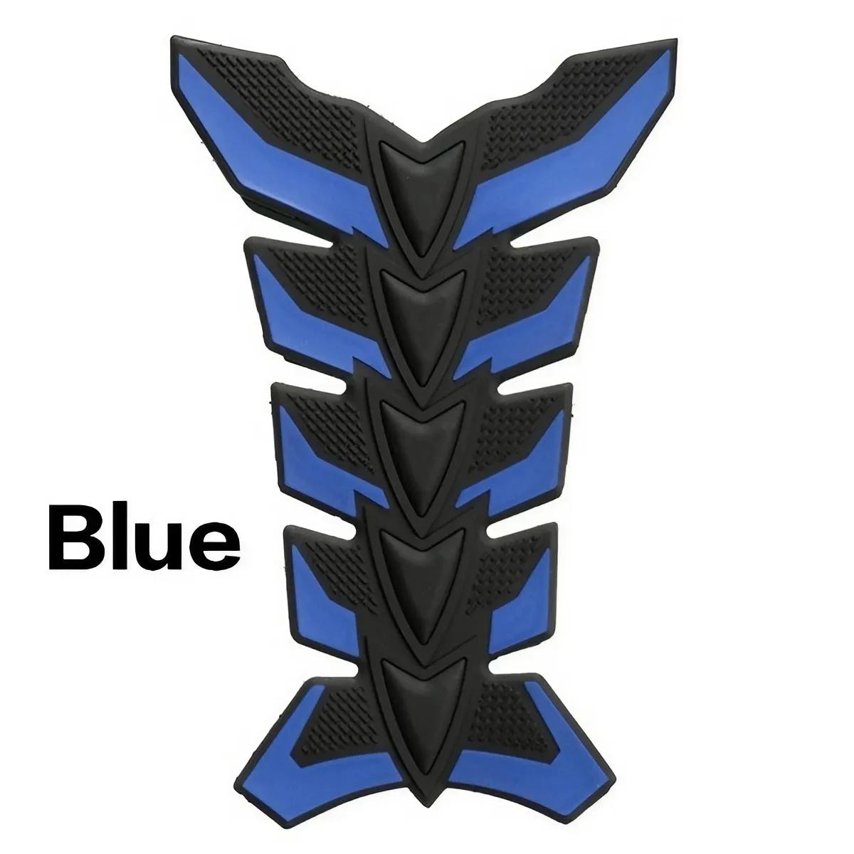 

3D стерео наклейки на масляный бак мотоцикла, автомобильный стиль, 3D накладка на бак мотоцикла из углеродного волокна, защитная наклейка на бак в стиле рыбьей кости синий