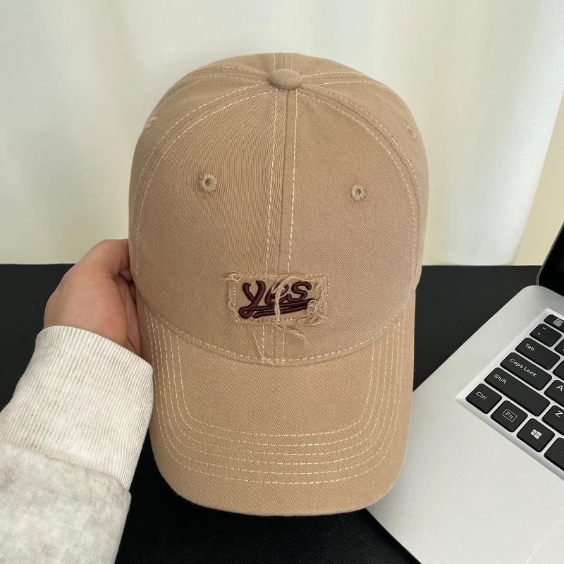

Letter embroidered baseball cap Children s four-season versatile sun hat Big head circumference soft top showing face Small peaked cap
