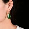 S925 Sterling Silver White Jade Fashion Earrings – Versatile, Elegant, Simple Style