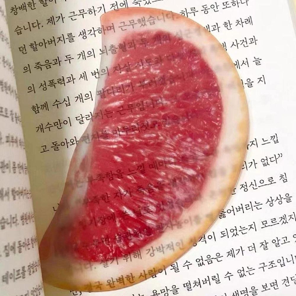 Multicolor Fruit Slice Bookmark Acrylic Funny Design Bookmark Reading Book Page Holder  Gift