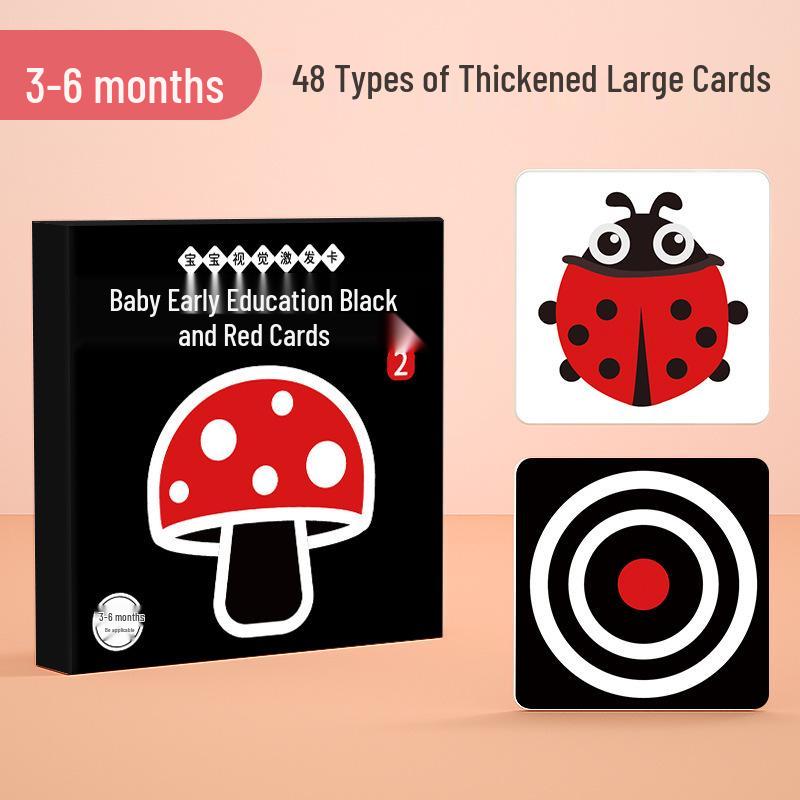 Infant Visual Stimulation Black & White Cards: Newborn Early Education 0-3 Months