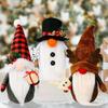 3 Pieces Christmas Gnome Plush Decorations, Christmas Swedish Gnome Tomte Scandinavian Plush Doll Snowman, Reindeer and Christmas Santa Gnome Plush Fo