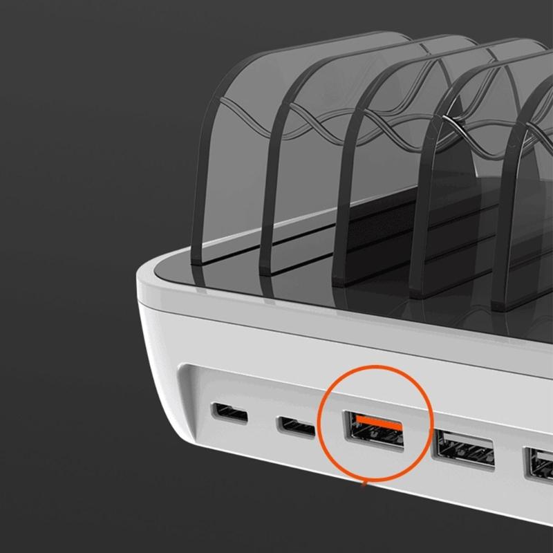 Desktop-Wall Home Fast-Charging Dock Station Charger Base for PC Tablet-Smartphone QC3.0-PD 5 Usb Multiport Hub-Splitter