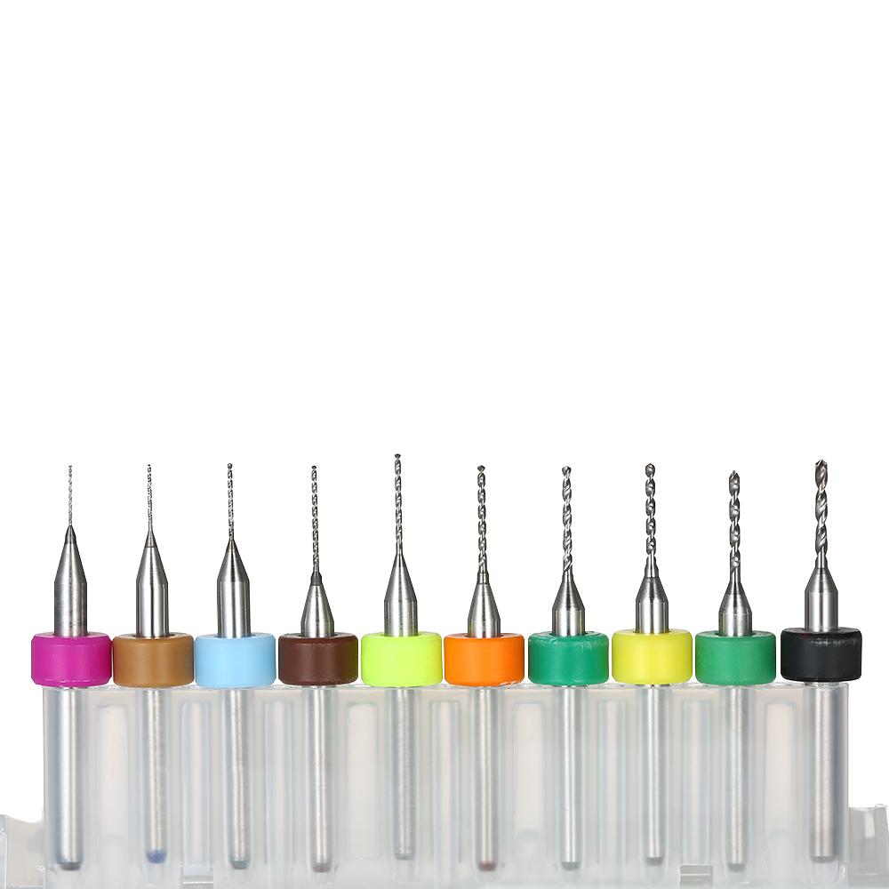 10pcs Tungsten Carbide Micro Drill Bits Set Engraving Tools for PCB Circuit Board