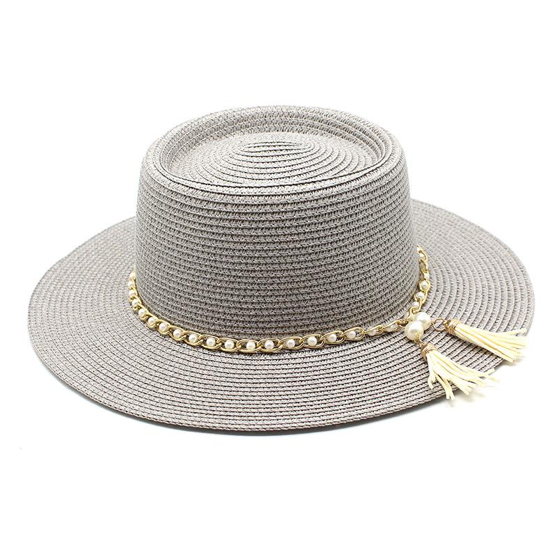 New Women Hats Summer Sun Straw Hats Outdoor Beach Panama Jazz Hats Leisure Vacation Dress Cap Sombreros De Mujer