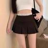 High-Waisted Pleated Skirt for Women Autumn Skirt College Style Solid Colour Anti-Exposure Casual All-match Versatile A-Line Skirt