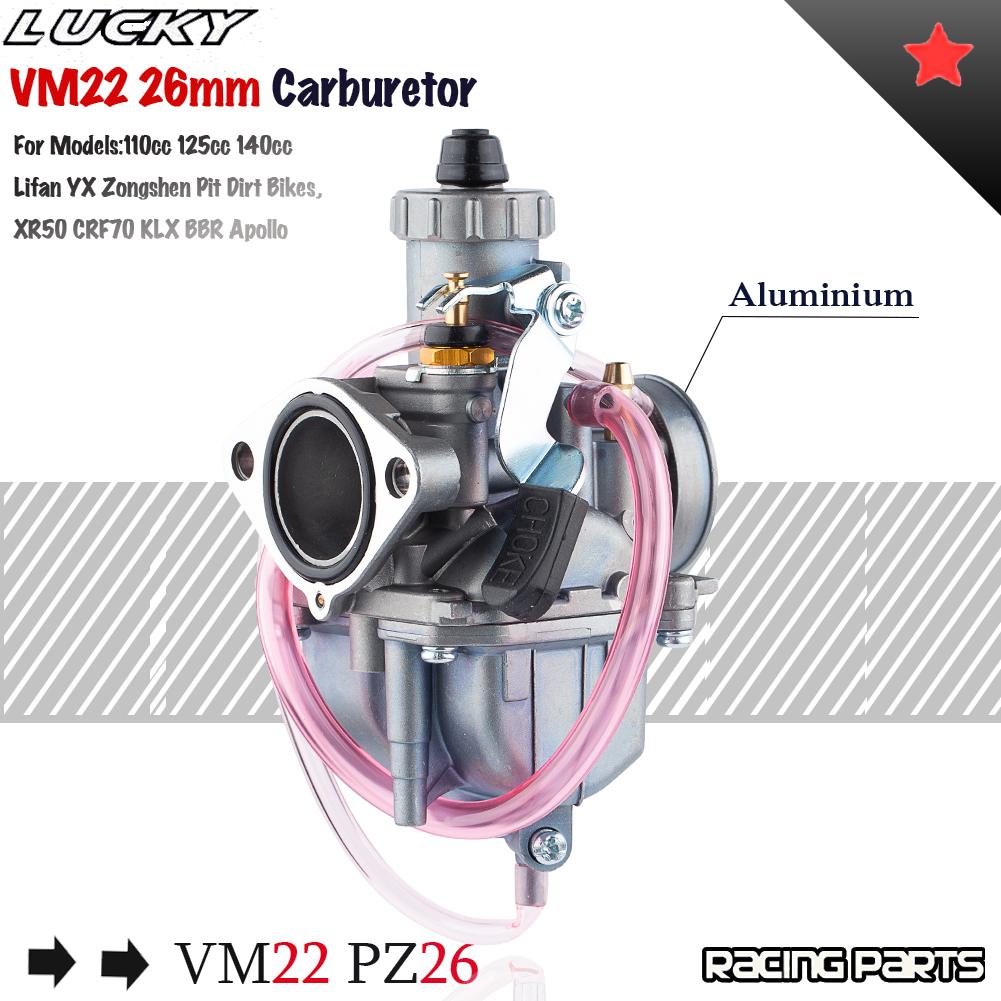 

Карбюратор VM22 26 мм из цинка для Mikuni Pit Dirt Bike 110cc 125cc 140cc Lifan YX Zongshen Pit Dirt Bike XR50 CRF70 KLX BBR Apollo aluminium VM22 C
