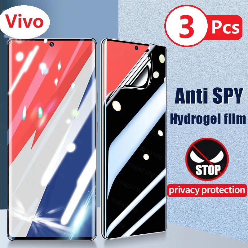 Filme De Hidrogel De Privacidade, 3 Peças Para Vivo X100 Ultra 90 80 70 60 50 Pro Plus Iqoo 10 9 8 V30 V23 S12 Sem Desbloqueio De Impressão Digital