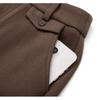 2025 Autumn/Winter High-Waisted Slimming Woolen Wide-Leg Cropped Pants