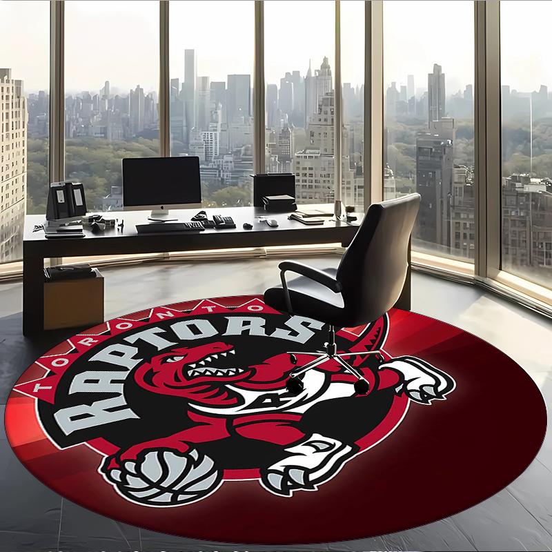 Toronto Raptors (1) Ofis için Yuvarlak Halı Ofis, Yatak Odası, Oturma Odası ve Ev Alanı için Dekoratif Yer Halısı