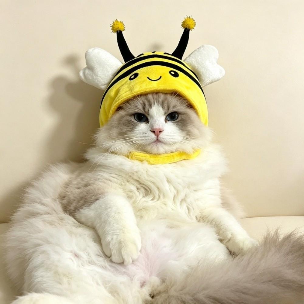 Adjustable Cute Whale Pet Hood Soft Plush Kitten Cosplay Headgear Holiday Party