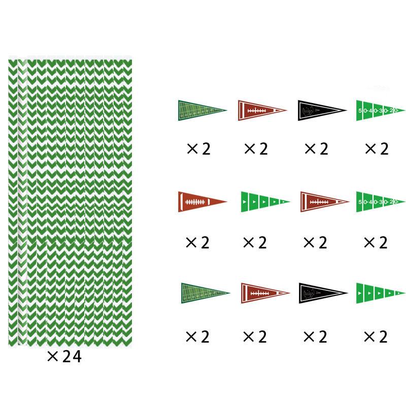 

Theme Sports Disposable Straws For Festive Experience Drinking Style B