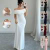 New Off-shoulder Sleeveless Bodycon Mini Dress, Elegant Sexy Slim Fit Party Dress for Women