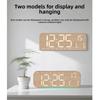 Wood Grain Digital Alarm Clock Multi-functional LED Alarm Clock Desk Clock  Office Use