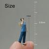 1:64 People Figures Mini Figurines Collectibles Female Farmer Figurine Basket Carrying