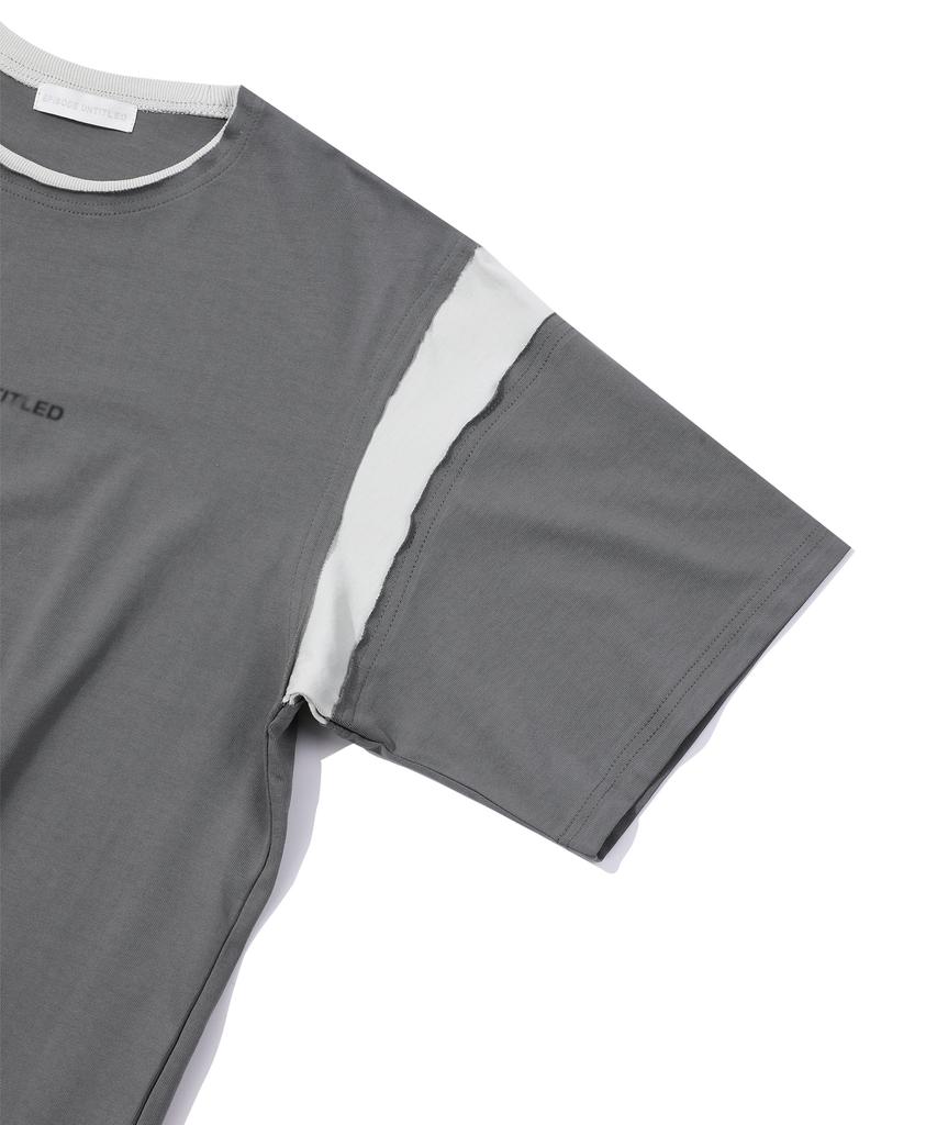 EPISODE UNTITLED Match Colors Logo Print T-Shirt_Dark Gray