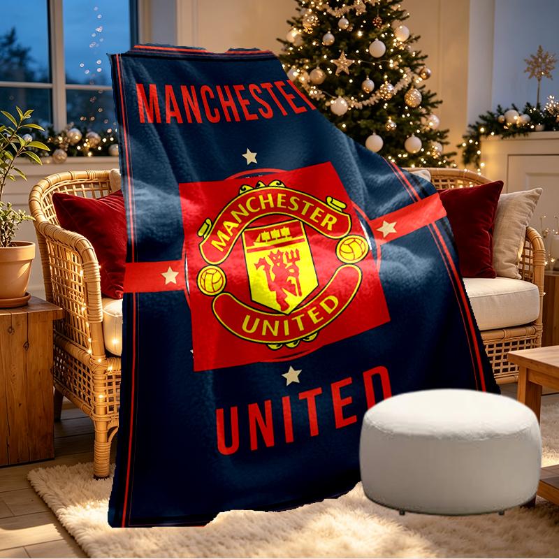 Manchester United F.C Print Blanket - Soft & Comfortable, for Bedroom, Travel, Sofa, Home Decoration - Birthday Christmas Gift for Friend