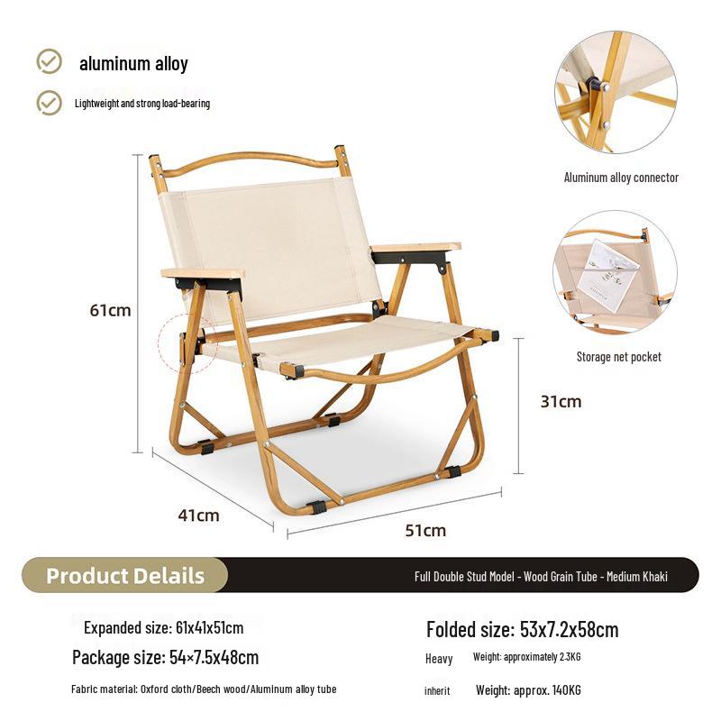 Kermit Outdoor Folding Aluminum Alloy Camping Chair