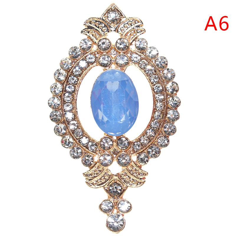 Exquisite 27*48mm Alloy Rhinestone Buttons Wedding Decoration Diy Flat Back Clothing Scrapbook Craft Supplies