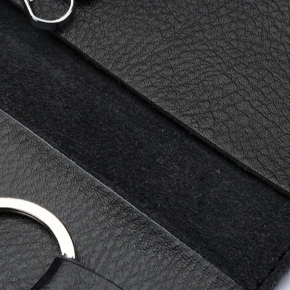Housekeeper Key Holder Organizer Pouch Cow Split Car Key Wallet Genuine Leather Keychain  Unisex