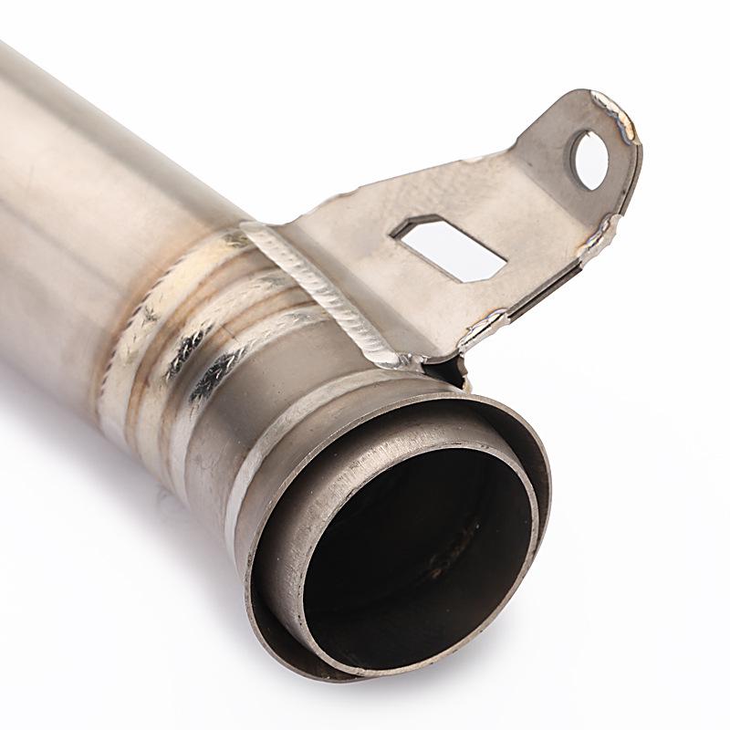 Exhaust Pipe for DUKE690 Motorcycle: Titanium Alloy Mid-Section with Bend Pipe Connector.