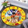 Runder Teppich für Wohnzimmer Teppiche Schlafzimmer Kinder Teppich Badezimmermatte 3D Dragon Ball Goku Druck Bodenmatte Kinderzimmer Teppich