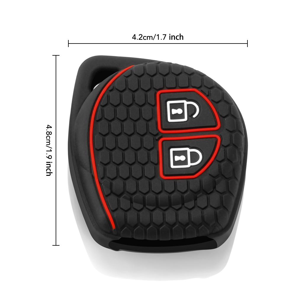 Silicone Car Key Cover For Suzuki Sx4 Swift Liana Vitara Jimny Alto Ignis Esteem 2 Buttons Auto Remote Shell Protect Accessories