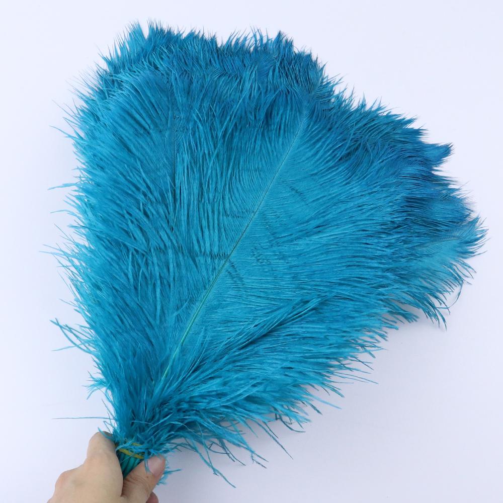 10Pcs Green Ostrich Feathers for Crafts 15-35cm Handicraft Accessories DIY Plume Starry Wedding Mask Handmade Centerpieces Decor