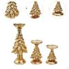 3 Christmas Candle Holders Resin Tea Light Decoration Candlesticks for Party Table