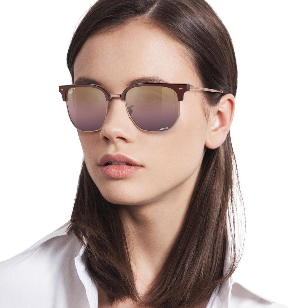 sunglasses RB4416 CLUBMASTER ROSE GOLD 53 NEW 6654G9 BORDEAUX ON polarized Ray-Ban
