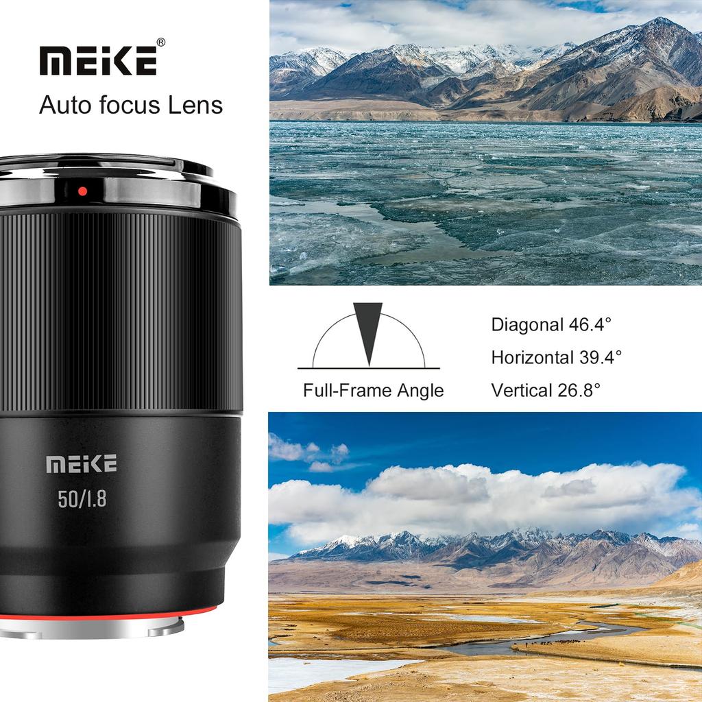Meike 50mm Autofocus STM Stepping Motor Full Frame Portrait Lens for Cameras A7R A7CII F1.8 E-Mount A7, A7R, A7IV, IV, A7III, A7RII, A7RIII, A7SIII,
