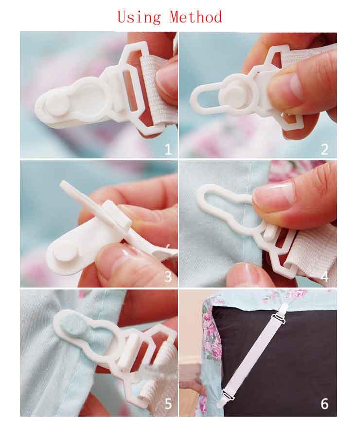  4pcs   Elastic Band Retaining Clip For Fixed Bedspreads 