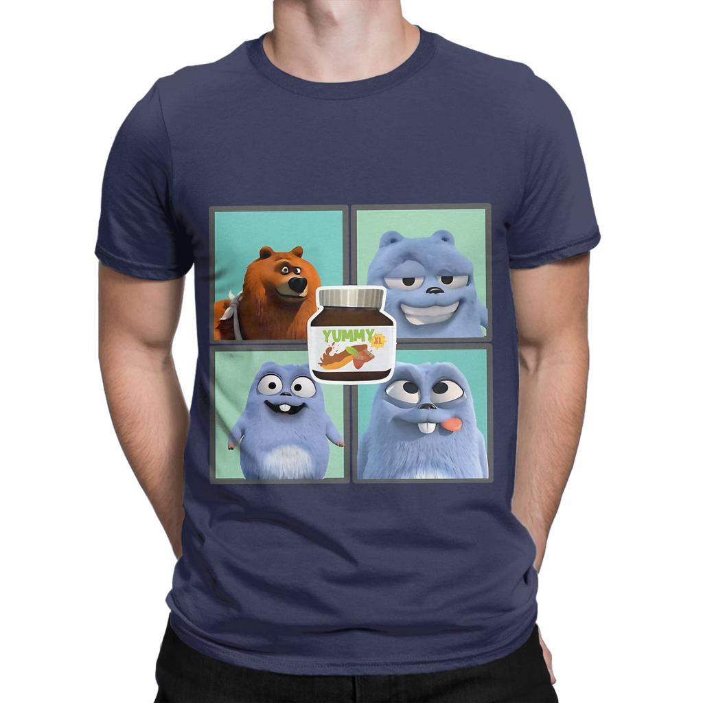 Grizzly and the lemmings Funny 100 Cotton TShirt Grizzy and the Lemmings Tees Tops For Unisex