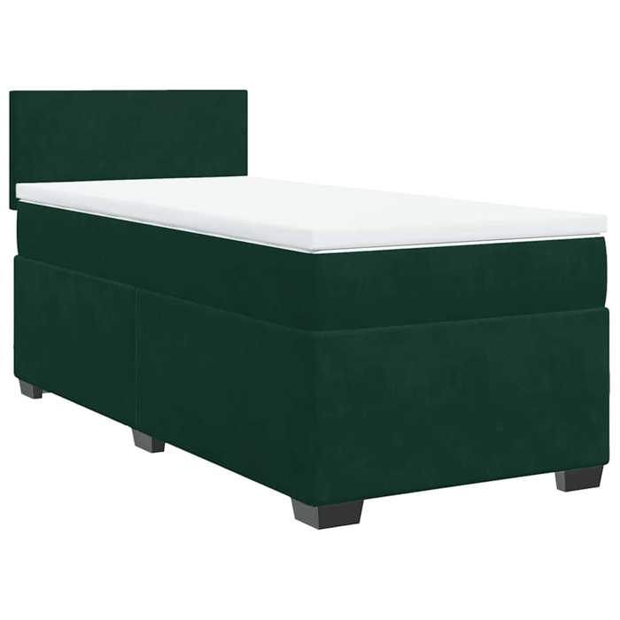 Maison Exclusive - Sommier à lattes de lit avec matelas Vert foncé 90x200 cm