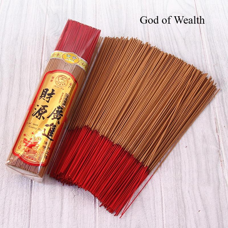 

750 шт./лот Натуральные благовония из сандала Лаошань 33 см Бог Богатства Бездымные бамбуковые палочки Оптовая продажа God of Wealth