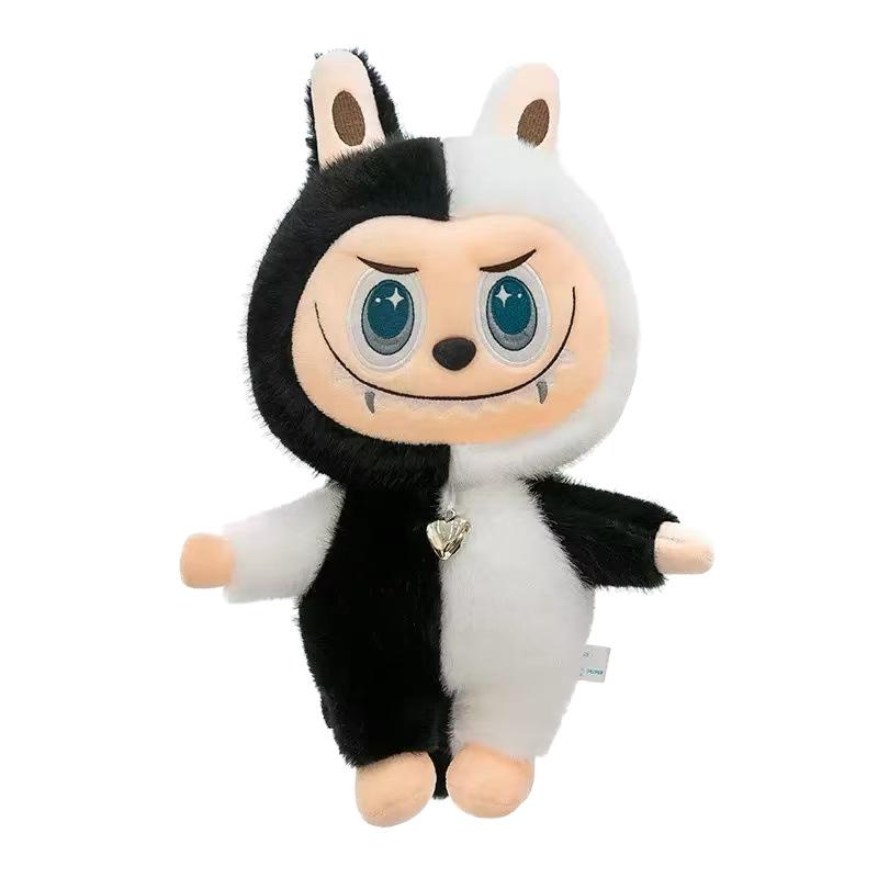 Angel Devil Cloth Tooth Plush Toy New Cute Doll Black and White Cloth Tooth Doll