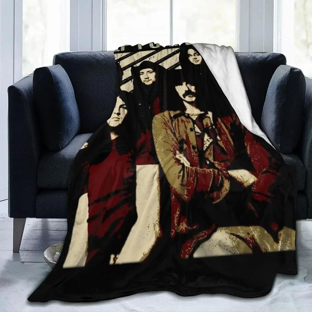 Multifunction Deep Purple Rock Band Blanket Merch Bed Decorative Heavy Metal Blanket Throw Ultra-Soft Velvet for Office