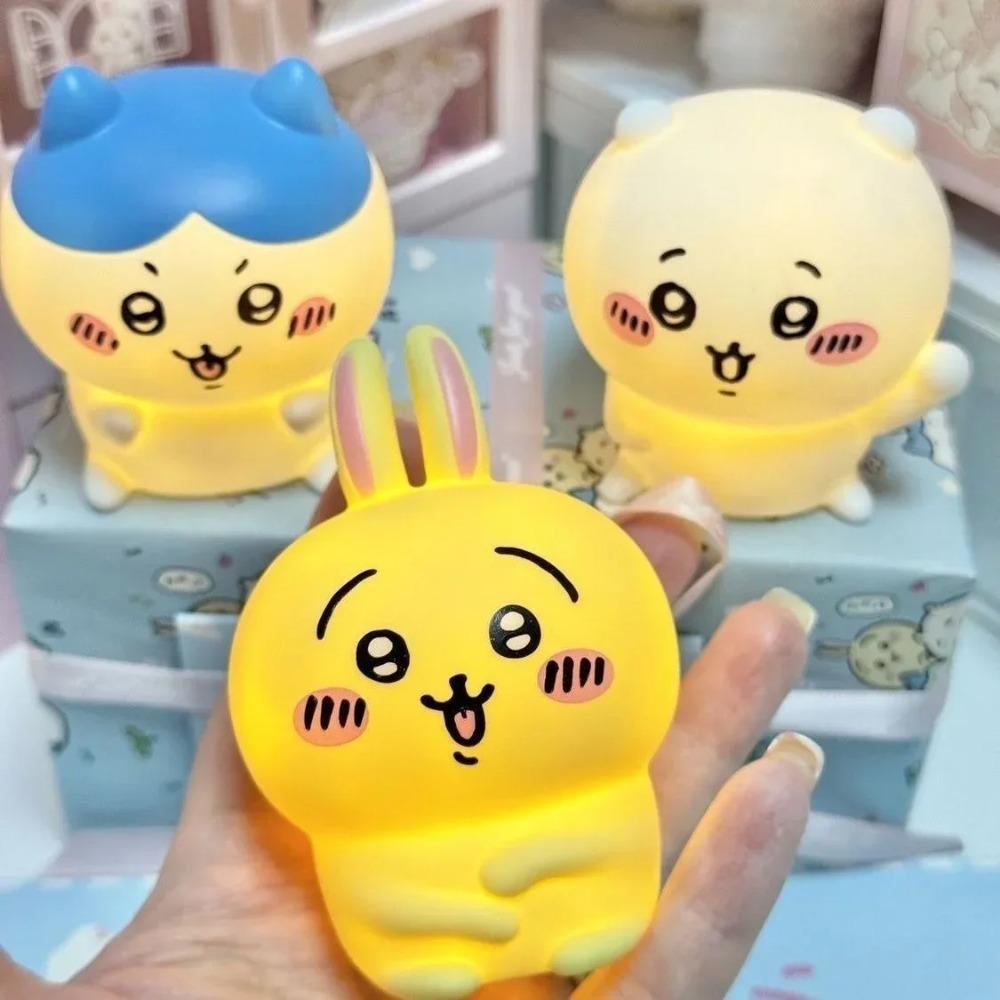 Chiikawa Anime LED Night Light Hachiware Usagi Rabbit Lamp Bedroom Desktop Decor Birthday Gift for Children Best Gift Toy