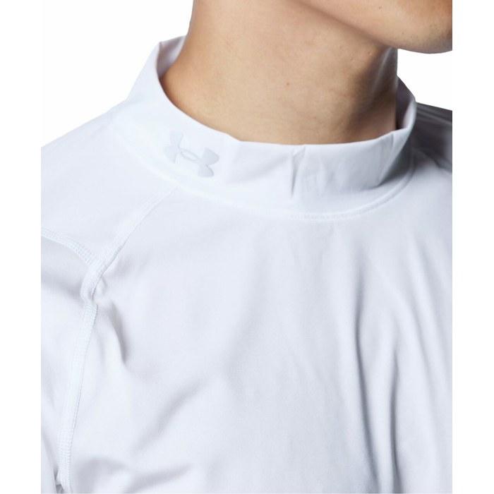 [Under Armour] UA HEATGEAR FITTED LONG SLEEVE MOCK White/Halo Gray