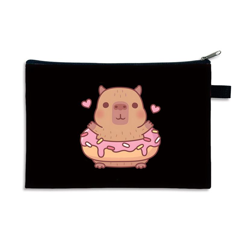 Printed Fashion Primary School Students Pencil Bag Creative Cartoon Pattern Zipper Stationery Pencil Bag Change Bag