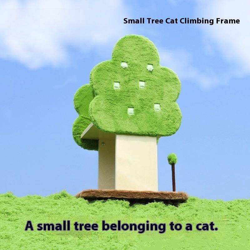 

Small Tree Cat Tree House Condo All-in-One Natural Sisal Scratching Posts Large Jumping Platform No Crumbs