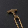 Vintage Stainless Steel Thors Hammer Necklace Nordic  Pendant Necklace Viking Scandinavian Norse Man Male Amulet Hip-hop Jewelry Gift
