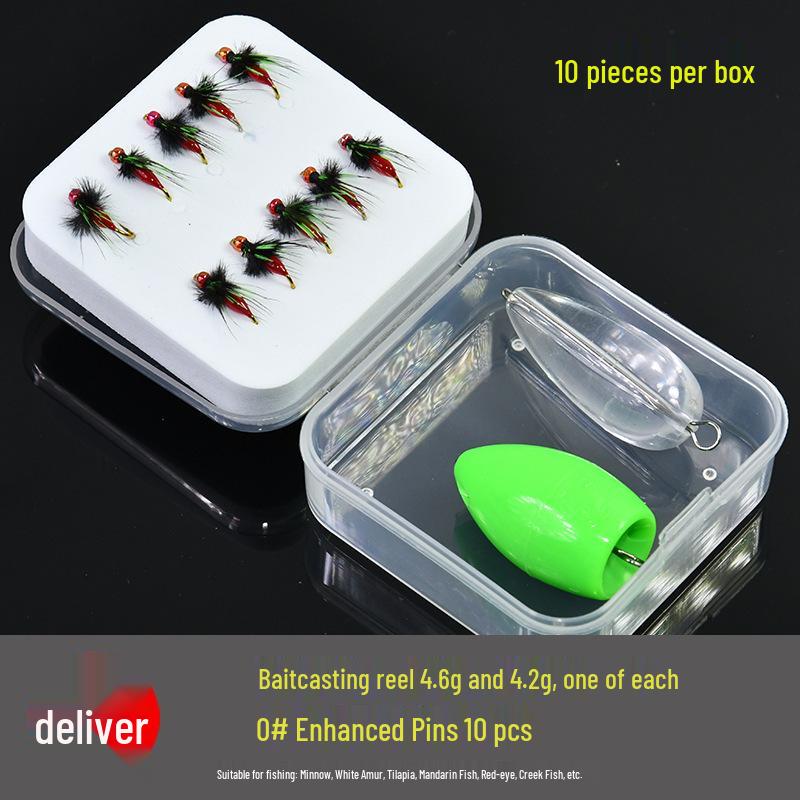 White Strip Fishing Rig: Micro Lure Baits, Mosquito Fly Hooks, Feather Lure, and Imitation Melon Seed Bait