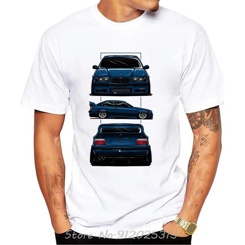Oversized tshirt Retro Germany EUDM - E34 M5 Tshirts Old Legend E30 M3 Classic Car T-Shirt Boy Casual Tops White Graphic tshirt