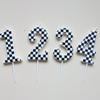 Checkerboard Number 0-9 Candle Birthday Party Decoration Black and White Checkered Card Number Candle